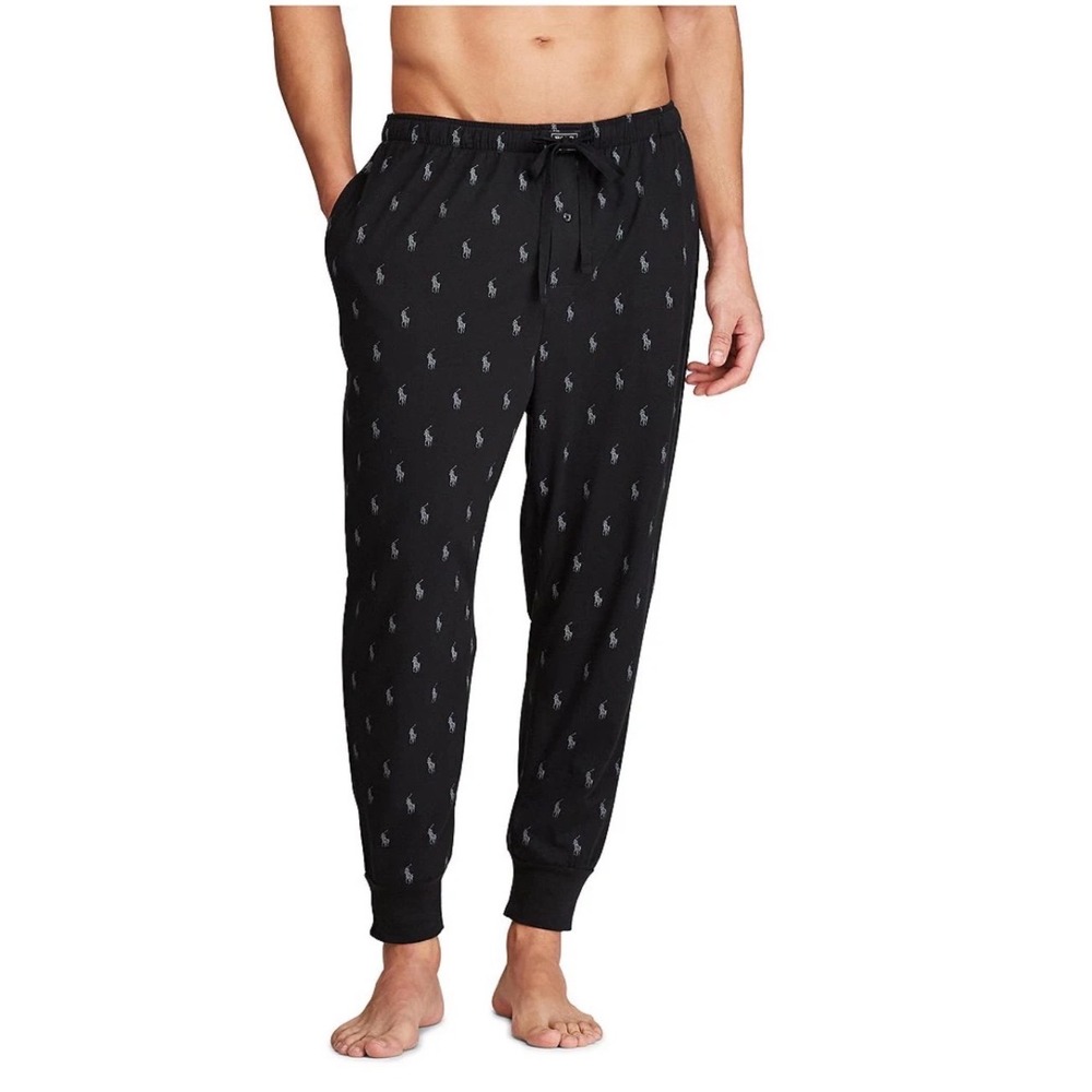 Polo Ralph Lauren Pony Print Sleep
Jogger Pajama Pants Black Size Medium